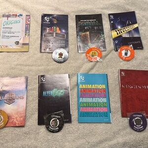 Loot Crate Magazine January - August 2017 with 6 of 8 Pins